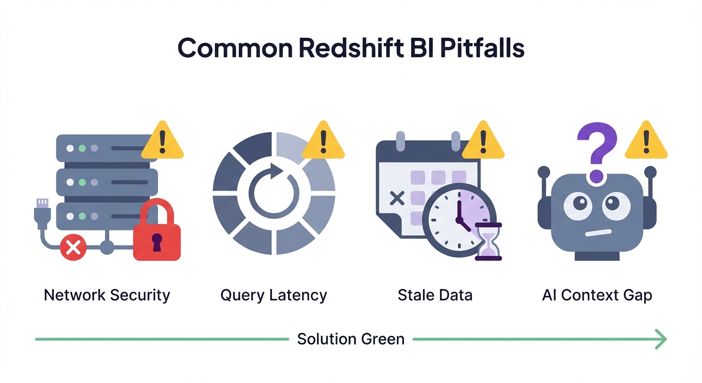 Warning diagram for Redshift BI implementation